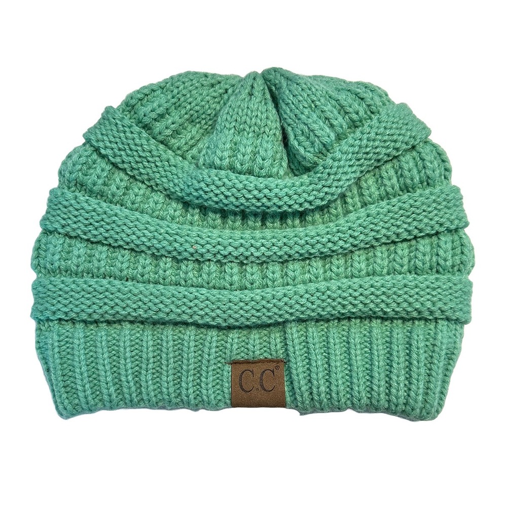 CC Beanie • Classic Fit • mint green • cozy cute preppy